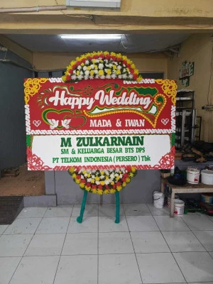 Papan Bunga di Bandara Halim Perdanakusuma