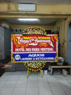 Papan Bunga di Bandara Halim Perdanakusuma