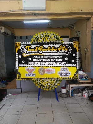 Papan Bunga di Bandara Halim Perdanakusuma
