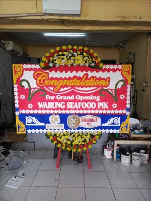 Papan Bunga di Bandara Halim Perdanakusuma