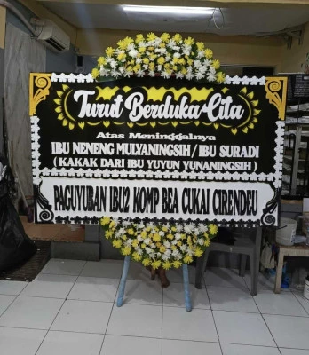 Papan Bunga di Bandara Halim Perdanakusuma
