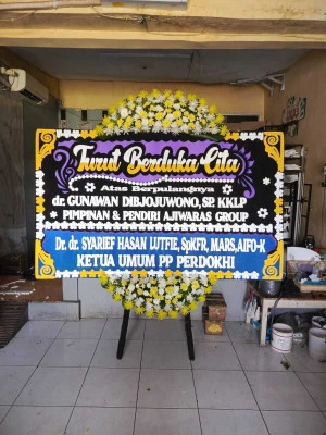 Papan Bunga di Bandara Halim Perdanakusuma